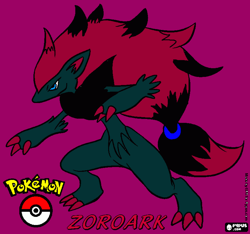 zoroark para colorear