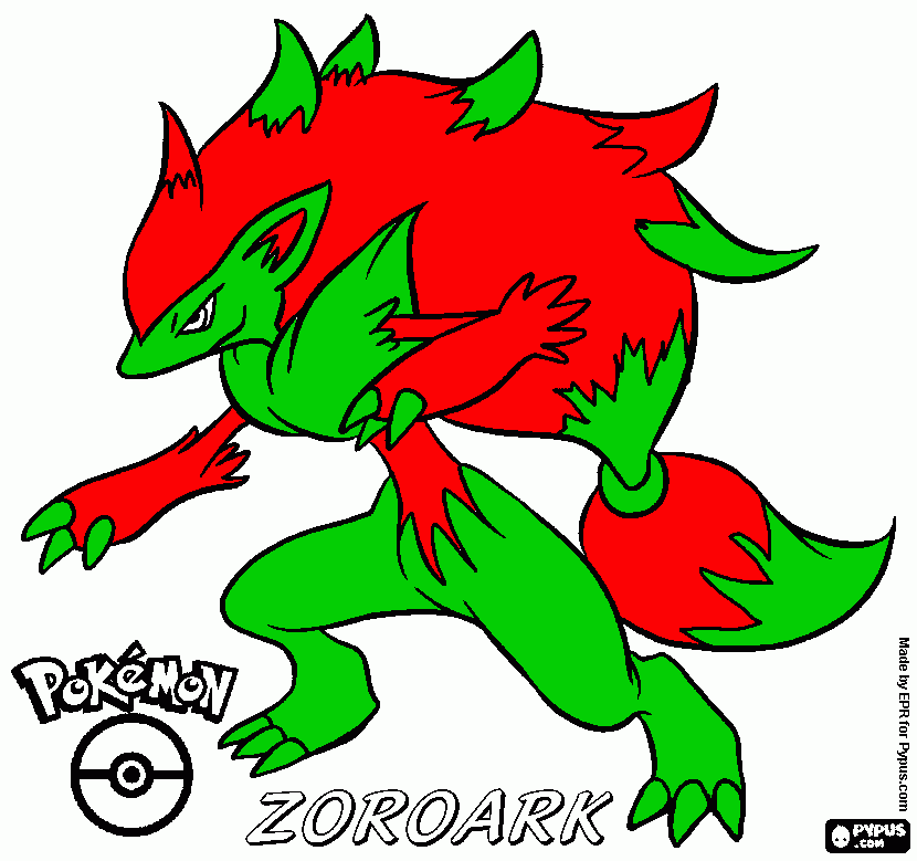 zoroark.com para colorear