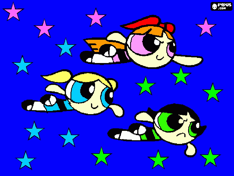 ♥powerpuff girls♥ para colorear